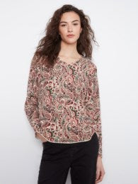 Fernelle Printed V-Neck Sweater