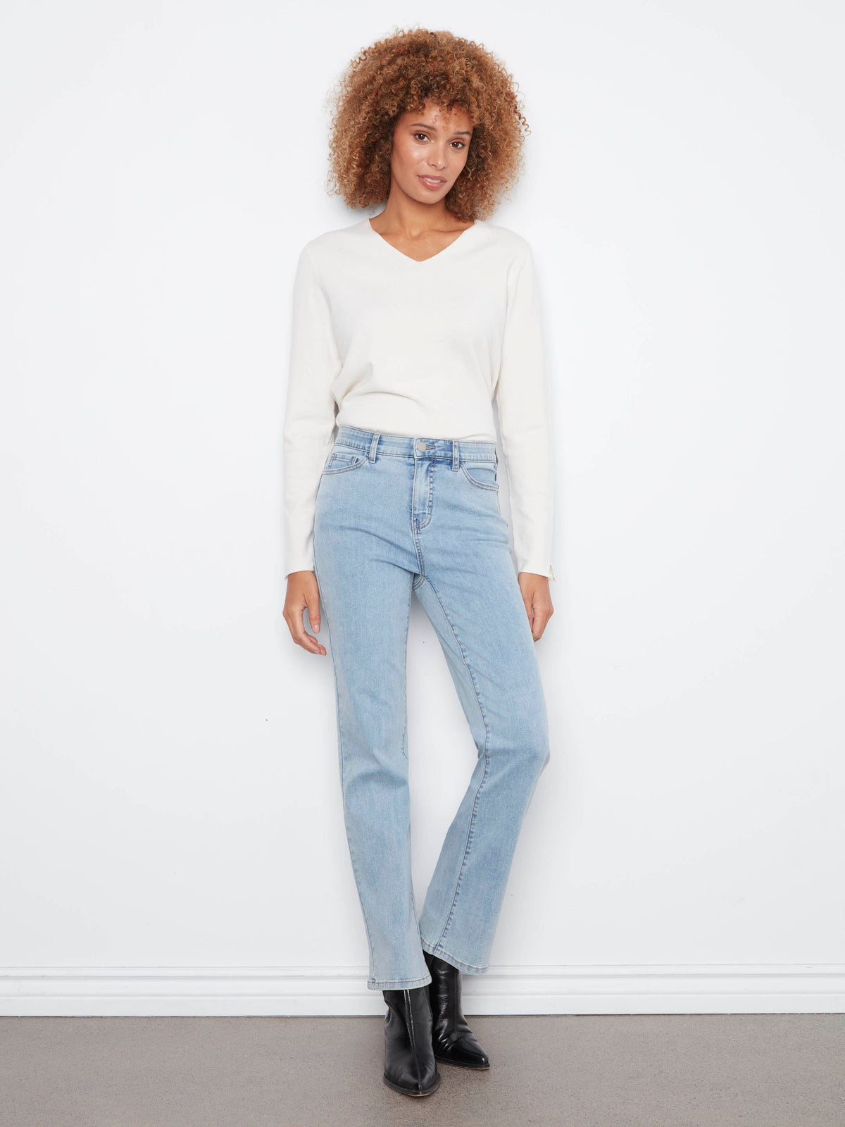Light Blue Charlotte Straight-Leg Jeans
